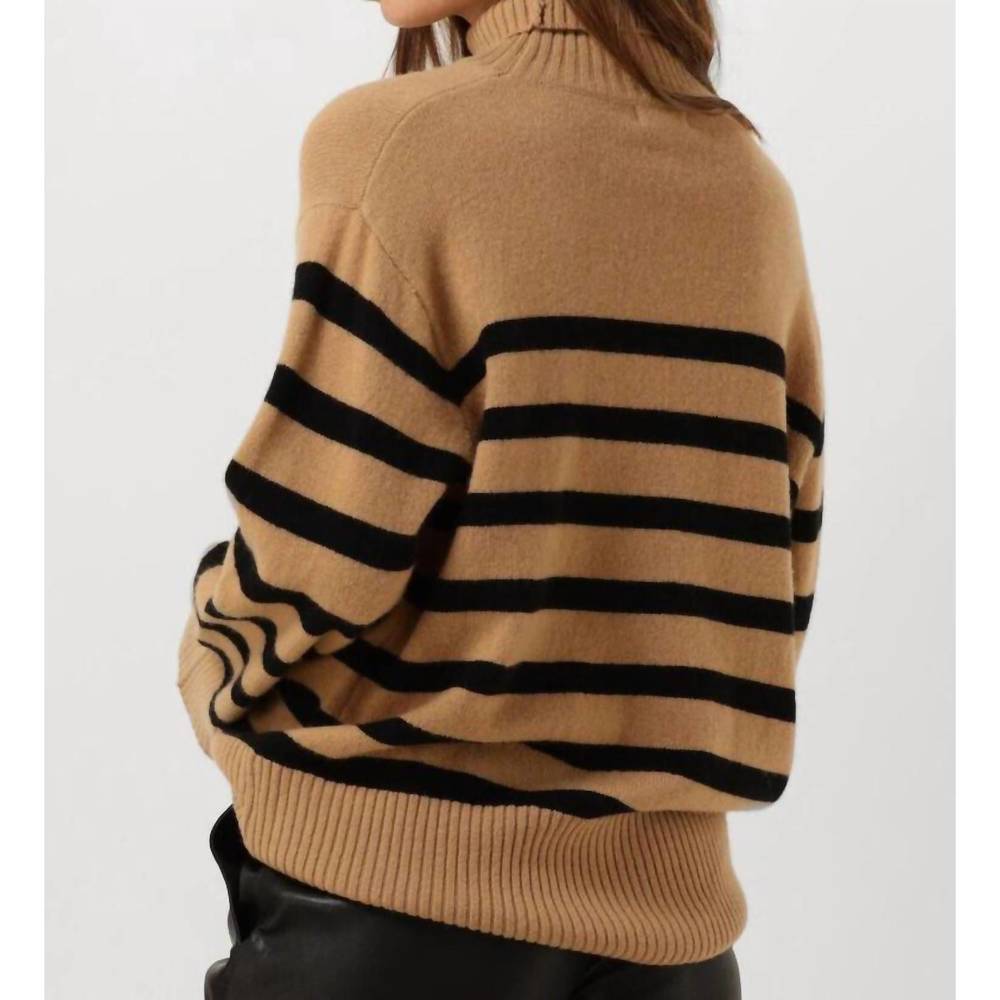 NEW SUNCOO palacio sweater in camel/black - Picture 2 of 4